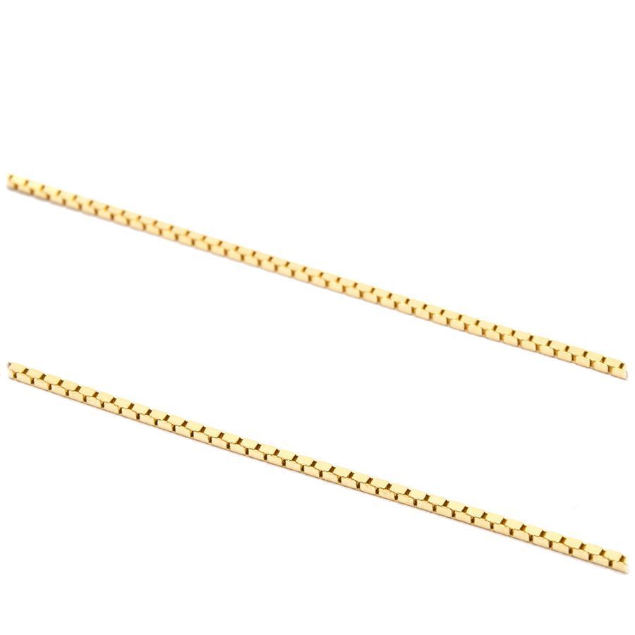 Corrente Malha Veneziana Diamantada em Ouro 18 Kilates - 21217